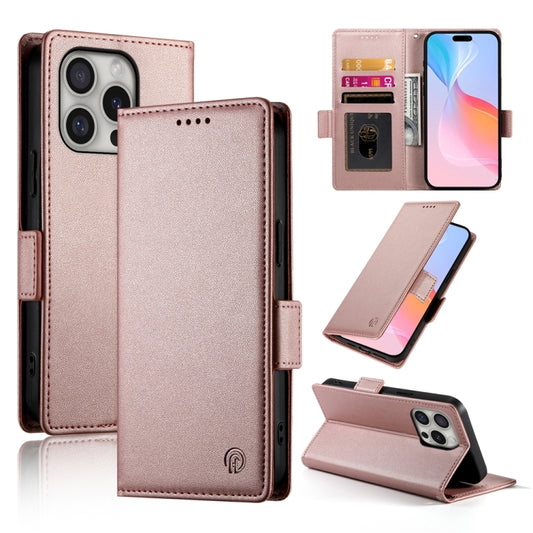Side Buckle Magnetic Frosted Leather Phone Case, For iPhone 16 Pro, For iPhone 16 Plus, For iPhone 16