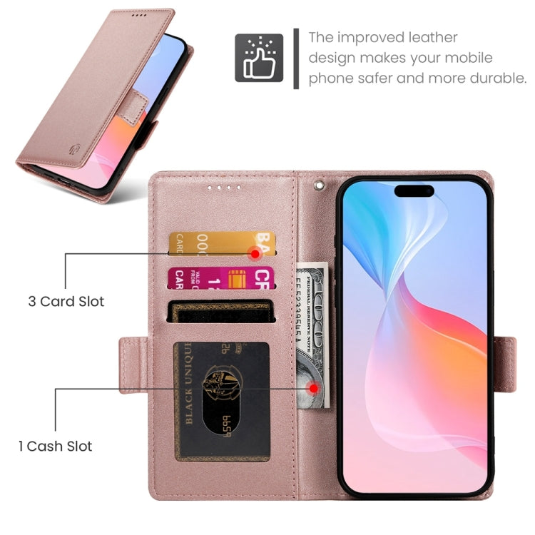 Side Buckle Magnetic Frosted Leather Phone Case, For iPhone 16 Pro, For iPhone 16 Plus, For iPhone 16