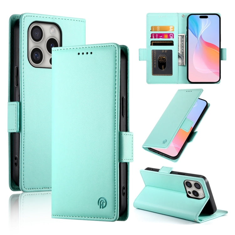 Side Buckle Magnetic Frosted Leather Phone Case, For iPhone 16 Pro, For iPhone 16 Plus, For iPhone 16
