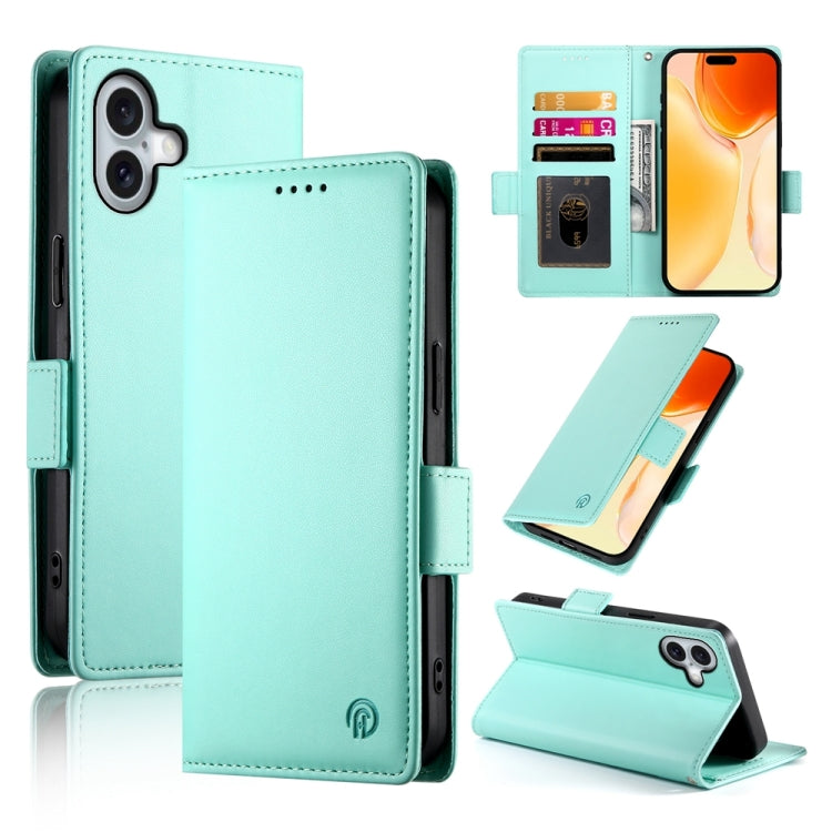 Side Buckle Magnetic Frosted Leather Phone Case, For iPhone 16 Pro, For iPhone 16 Plus, For iPhone 16