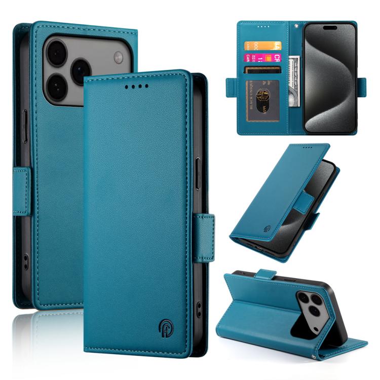 Side Buckle Magnetic Frosted Leather Phone Case, For iPhone 17e / 16e, For iPhone 17 Pro Max, For iPhone 17 Pro