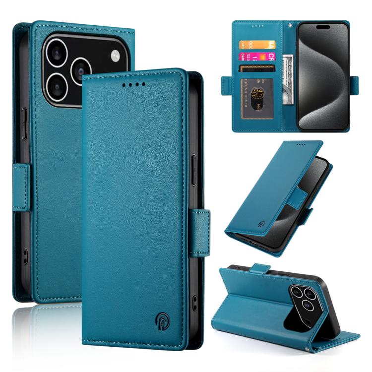 Side Buckle Magnetic Frosted Leather Phone Case, For iPhone 17e / 16e, For iPhone 17 Pro Max, For iPhone 17 Pro