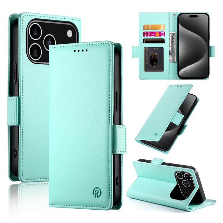Side Buckle Magnetic Frosted Leather Phone Case, For iPhone 17e / 16e, For iPhone 17 Pro Max, For iPhone 17 Pro