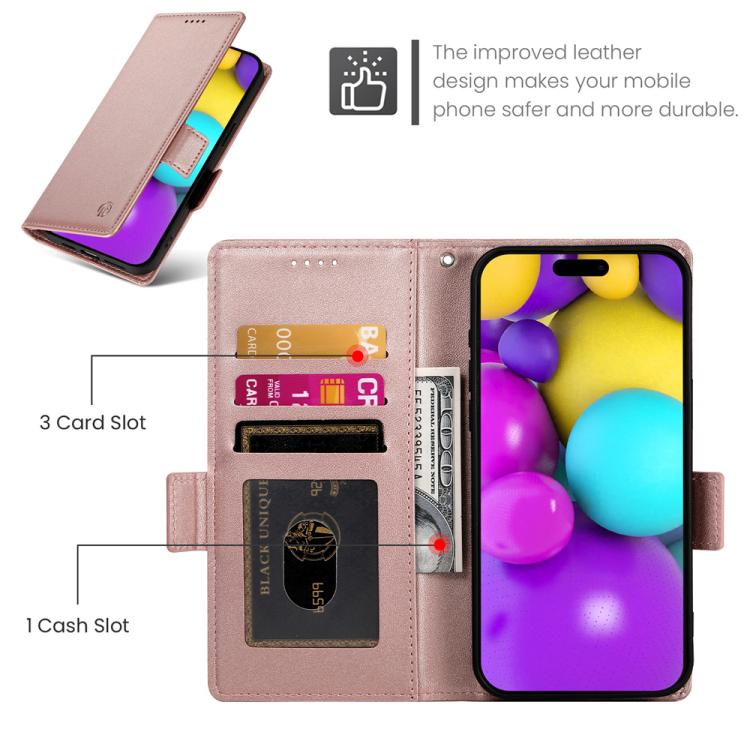 Side Buckle Magnetic Frosted Leather Phone Case