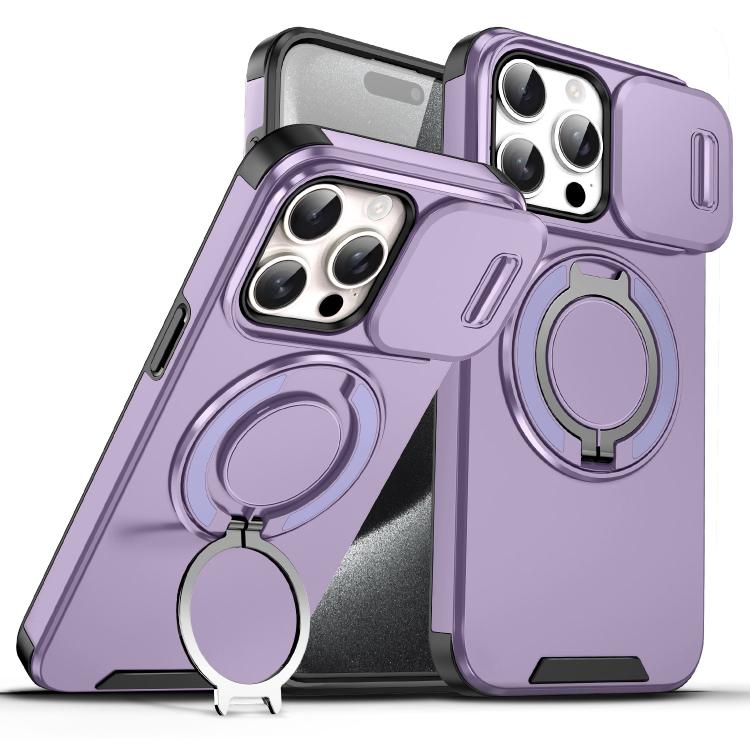 Sliding Camshield Ring Holder Phone Case, For iPhone 16, For iPhone 15 Pro Max, For iPhone 15 Pro, For iPhone 15 Plus