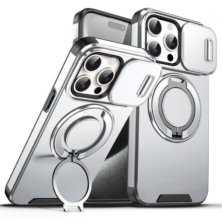 Sliding Camshield Ring Holder Phone Case, For iPhone 16, For iPhone 15 Pro Max, For iPhone 15 Pro, For iPhone 15 Plus
