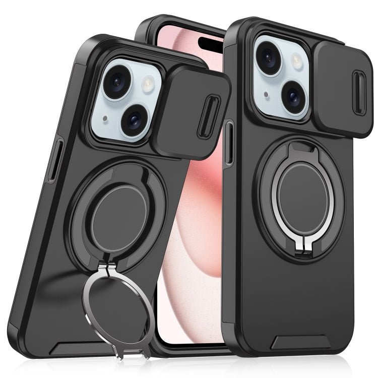 Sliding Camshield Ring Holder Phone Case, For iPhone 15, For iPhone 14 Plus, For iPhone 14, For iPhone 14 Pro