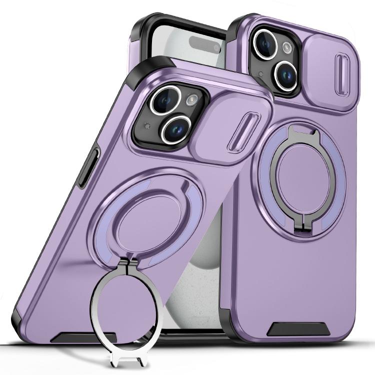 Sliding Camshield Ring Holder Phone Case, For iPhone 15, For iPhone 14 Plus, For iPhone 14, For iPhone 14 Pro