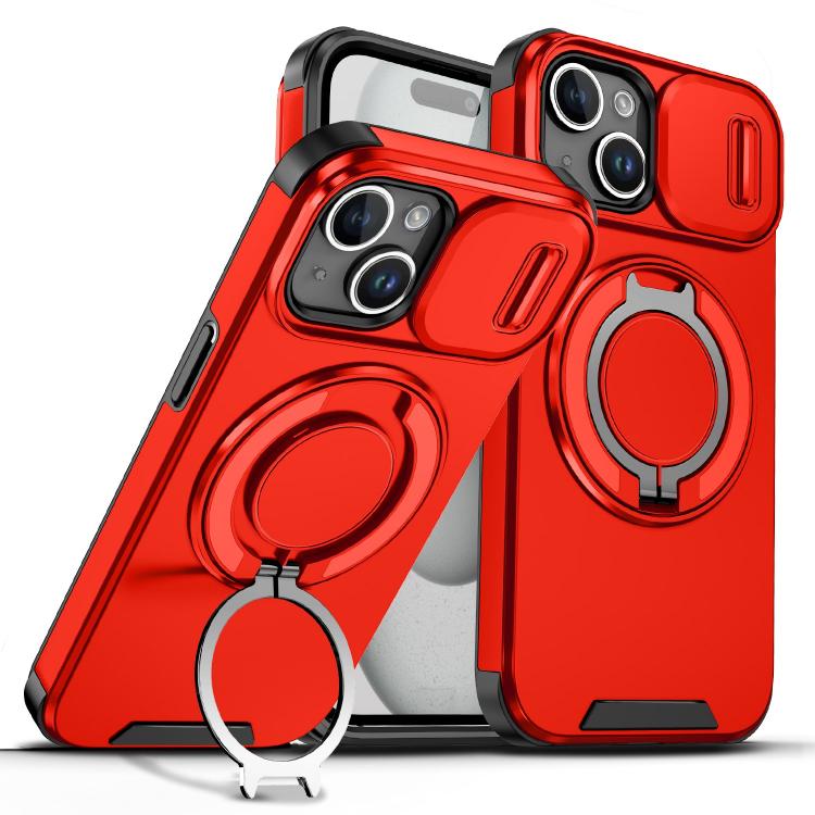 Sliding Camshield Ring Holder Phone Case, For iPhone 15, For iPhone 14 Plus, For iPhone 14, For iPhone 14 Pro