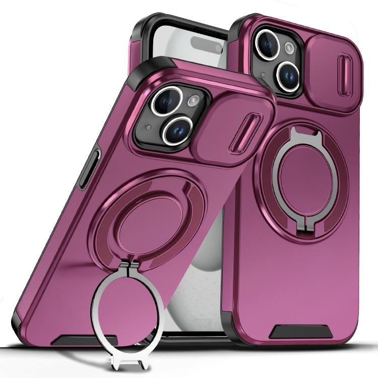 Sliding Camshield Ring Holder Phone Case, For iPhone 15, For iPhone 14 Plus, For iPhone 14, For iPhone 14 Pro
