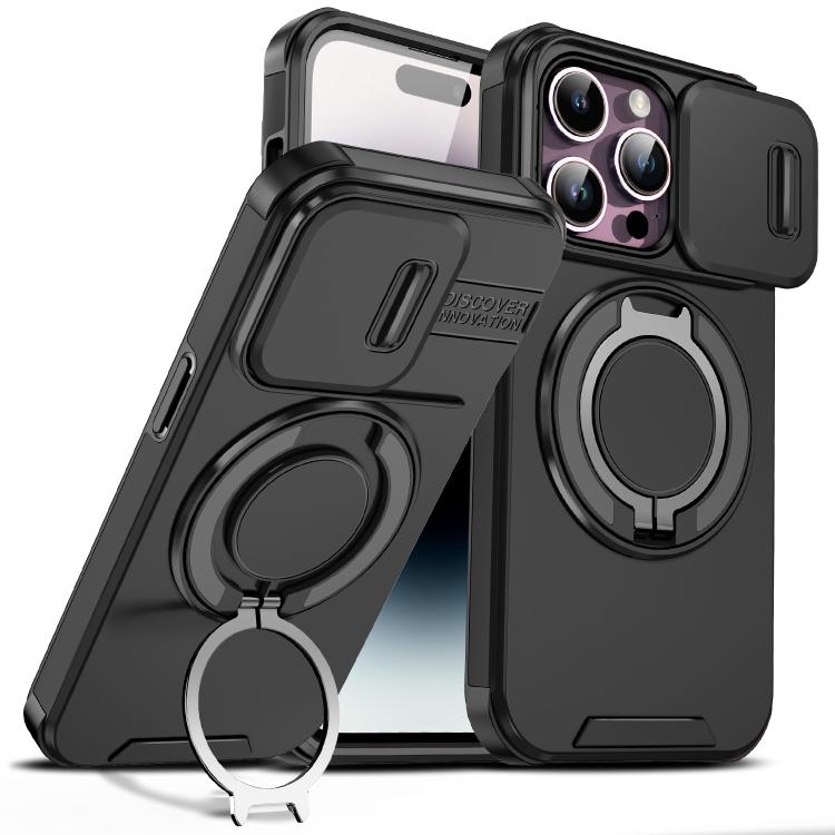 Sliding Camshield Ring Holder Phone Case, For iPhone 14 Pro Max, For iPhone 13 Pro Max, For iPhone 13 Pro, For iPhone 13