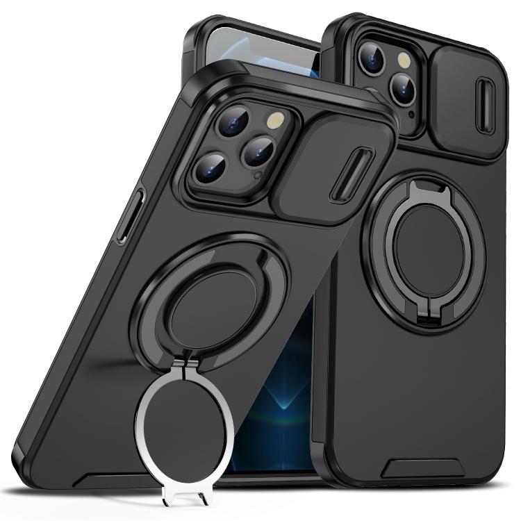 Sliding Camshield Ring Holder Phone Case, For iPhone 11, For iPhone 11 Pro