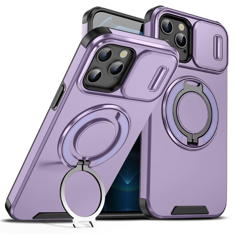Sliding Camshield Ring Holder Phone Case, For iPhone 11, For iPhone 11 Pro