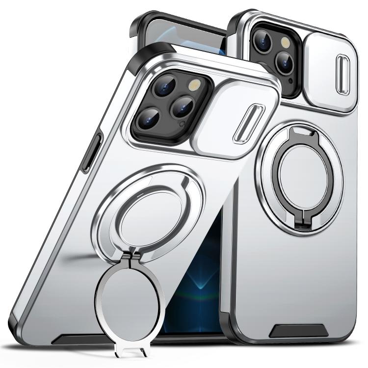 Sliding Camshield Ring Holder Phone Case, For iPhone 11, For iPhone 11 Pro