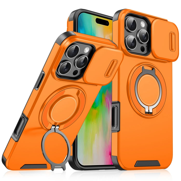 Sliding Camshield Ring Holder Phone Case, For iPhone 16e, For iPhone 16 Pro Max, For iPhone 16 Pro, For iPhone 16 Plus