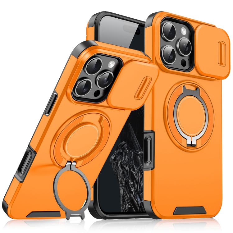 Sliding Camshield Ring Holder Phone Case, For iPhone 16e, For iPhone 16 Pro Max, For iPhone 16 Pro, For iPhone 16 Plus
