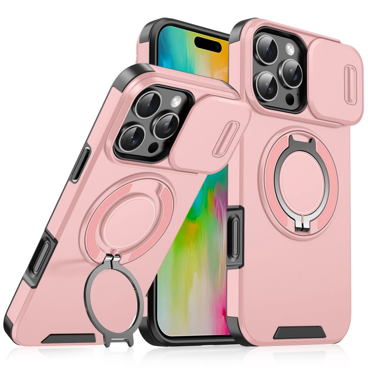 Sliding Camshield Ring Holder Phone Case, For iPhone 16e, For iPhone 16 Pro Max, For iPhone 16 Pro, For iPhone 16 Plus