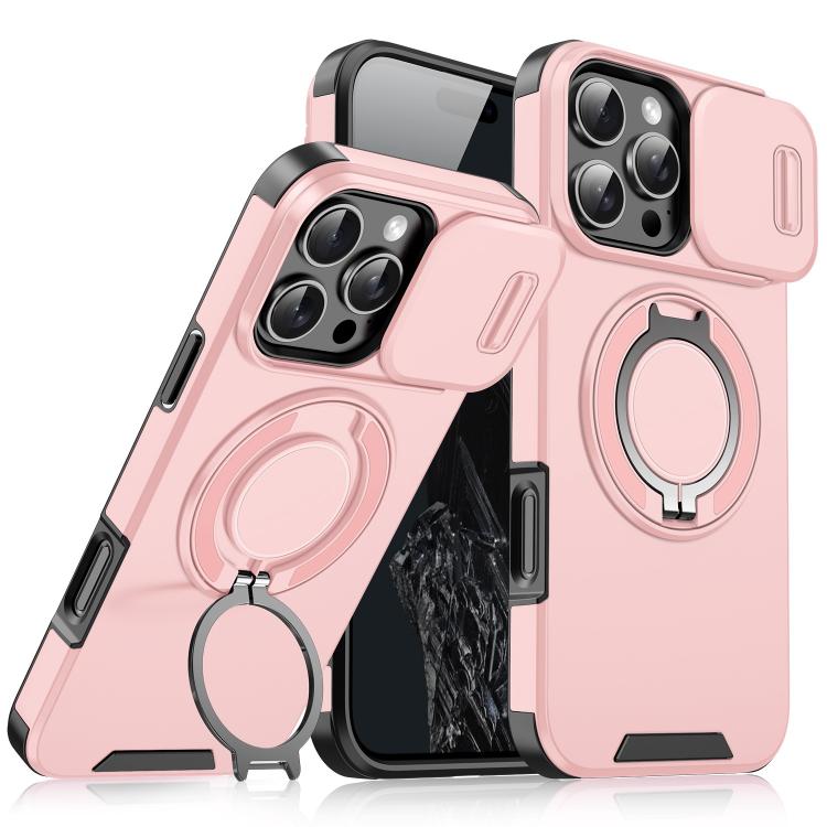 Sliding Camshield Ring Holder Phone Case, For iPhone 16e, For iPhone 16 Pro Max, For iPhone 16 Pro, For iPhone 16 Plus