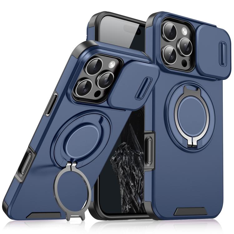 Sliding Camshield Ring Holder Phone Case, For iPhone 16e, For iPhone 16 Pro Max, For iPhone 16 Pro, For iPhone 16 Plus