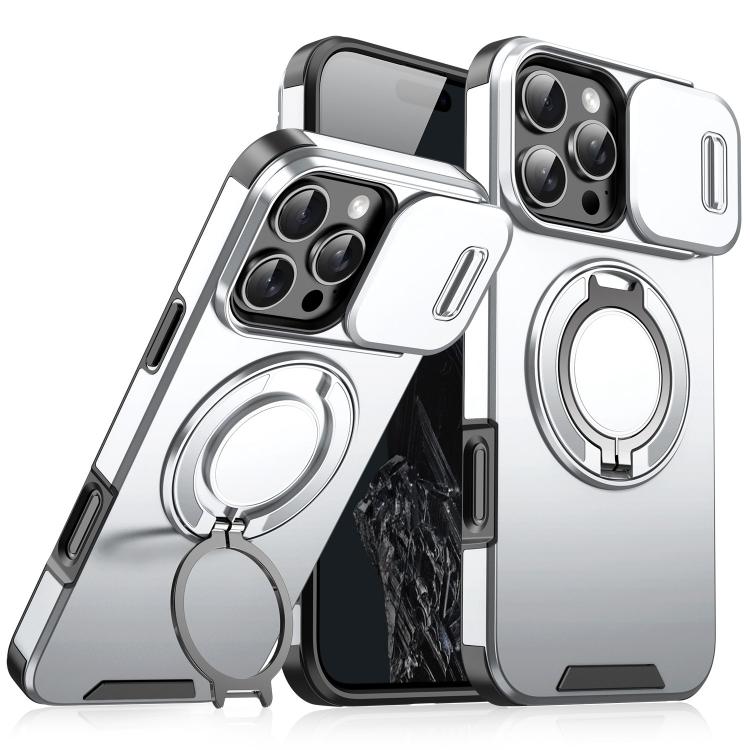 Sliding Camshield Ring Holder Phone Case, For iPhone 16e, For iPhone 16 Pro Max, For iPhone 16 Pro, For iPhone 16 Plus