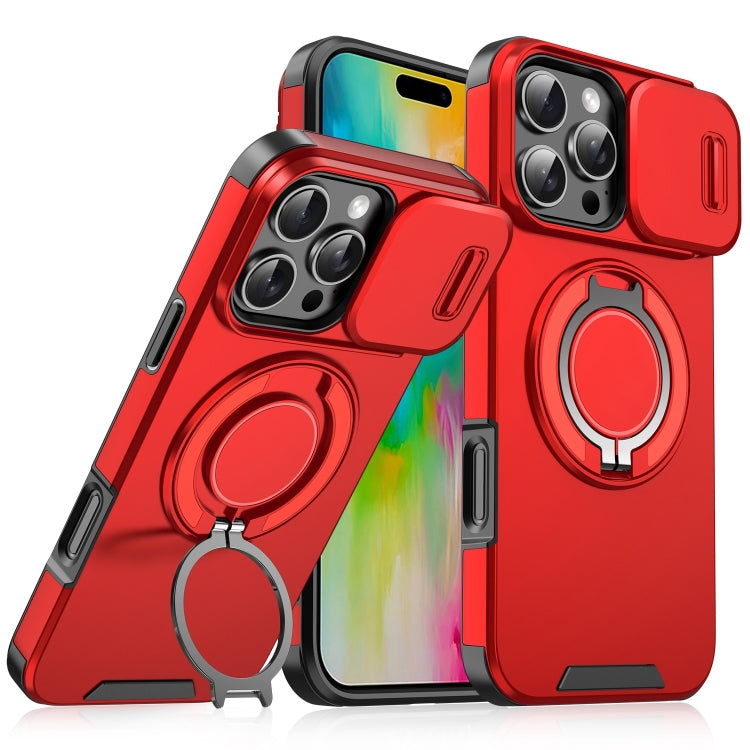 Sliding Camshield Ring Holder Phone Case, For iPhone 16e, For iPhone 16 Pro Max, For iPhone 16 Pro, For iPhone 16 Plus