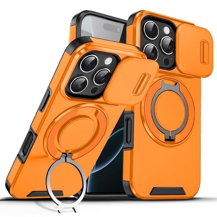 Sliding Camshield Ring Holder Phone Case, For iPhone 16e, For iPhone 16 Pro Max, For iPhone 16 Pro, For iPhone 16 Plus
