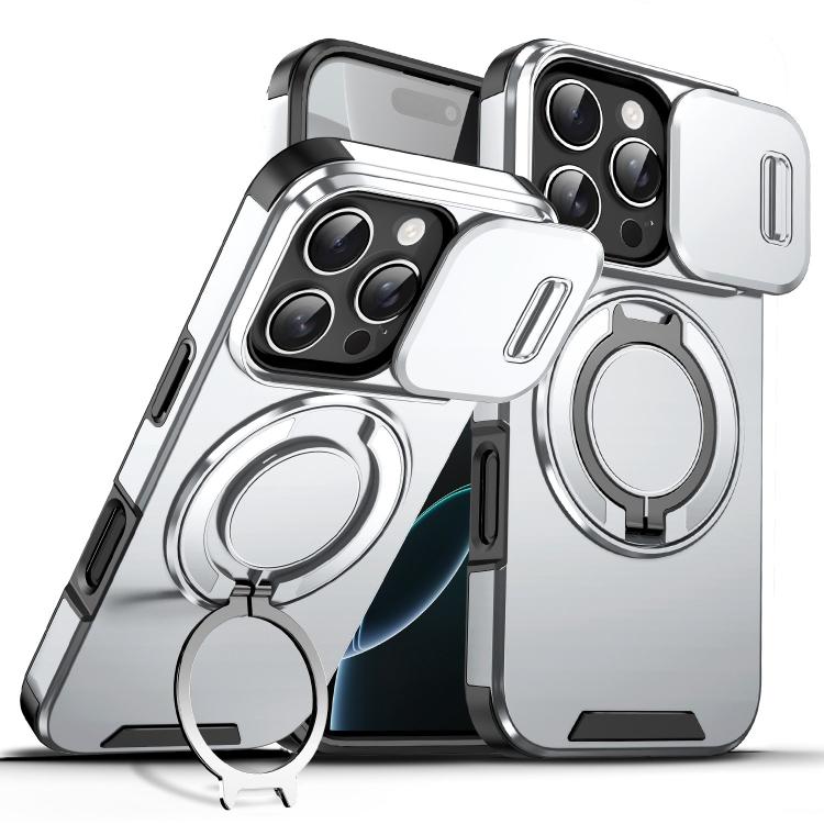Sliding Camshield Ring Holder Phone Case, For iPhone 16e, For iPhone 16 Pro Max, For iPhone 16 Pro, For iPhone 16 Plus