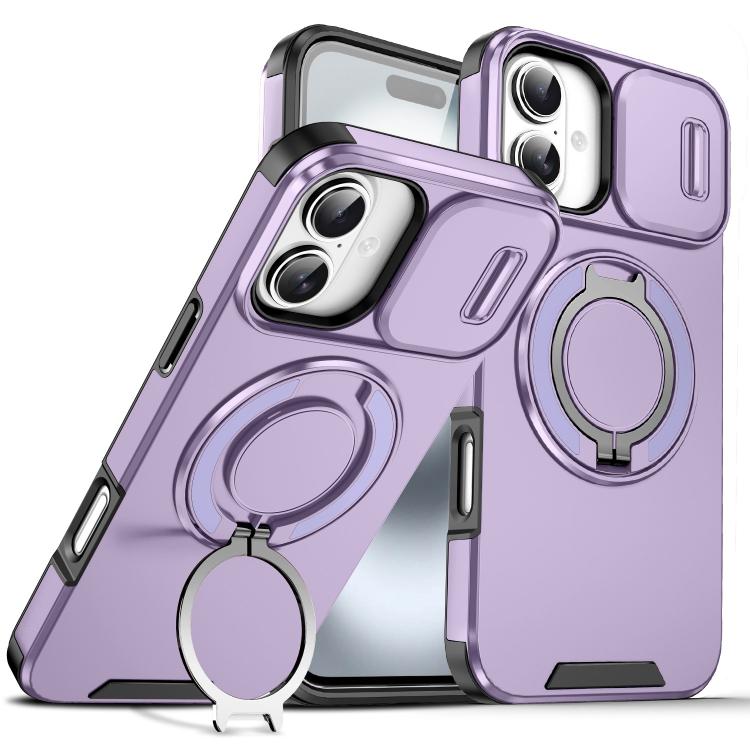 Sliding Camshield Ring Holder Phone Case, For iPhone 16, For iPhone 15 Pro Max, For iPhone 15 Pro, For iPhone 15 Plus