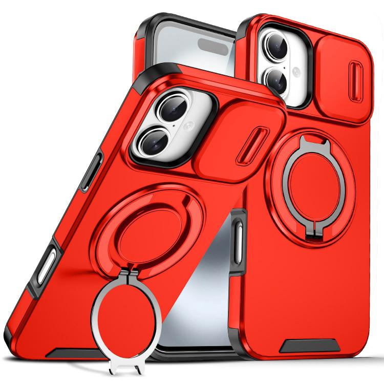 Sliding Camshield Ring Holder Phone Case, For iPhone 16, For iPhone 15 Pro Max, For iPhone 15 Pro, For iPhone 15 Plus