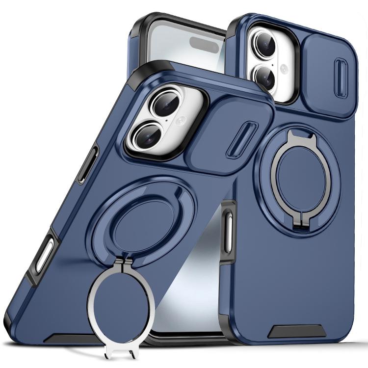 Sliding Camshield Ring Holder Phone Case, For iPhone 16, For iPhone 15 Pro Max, For iPhone 15 Pro, For iPhone 15 Plus