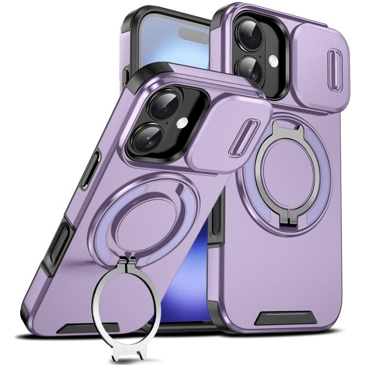 Sliding Camshield Ring Holder Phone Case, For iPhone 16, For iPhone 15 Pro Max, For iPhone 15 Pro, For iPhone 15 Plus