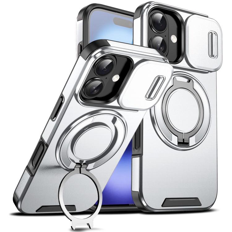 Sliding Camshield Ring Holder Phone Case, For iPhone 16, For iPhone 15 Pro Max, For iPhone 15 Pro, For iPhone 15 Plus