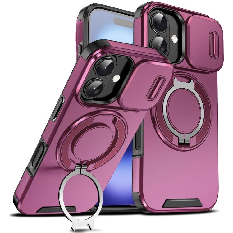 Sliding Camshield Ring Holder Phone Case, For iPhone 16, For iPhone 15 Pro Max, For iPhone 15 Pro, For iPhone 15 Plus