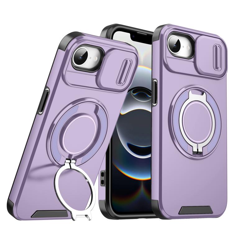 Sliding Camshield Ring Holder Phone Case, For iPhone 16e, For iPhone 16 Pro Max, For iPhone 16 Pro, For iPhone 16 Plus