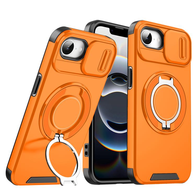Sliding Camshield Ring Holder Phone Case, For iPhone 16e, For iPhone 16 Pro Max, For iPhone 16 Pro, For iPhone 16 Plus