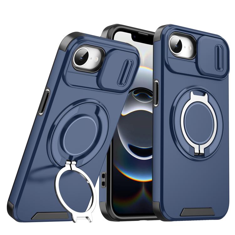 Sliding Camshield Ring Holder Phone Case, For iPhone 16e, For iPhone 16 Pro Max, For iPhone 16 Pro, For iPhone 16 Plus