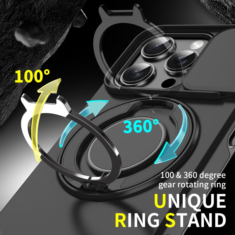 Sliding Camshield Ring Holder Phone Case, For iPhone 16e, For iPhone 16 Pro Max, For iPhone 16 Pro, For iPhone 16 Plus