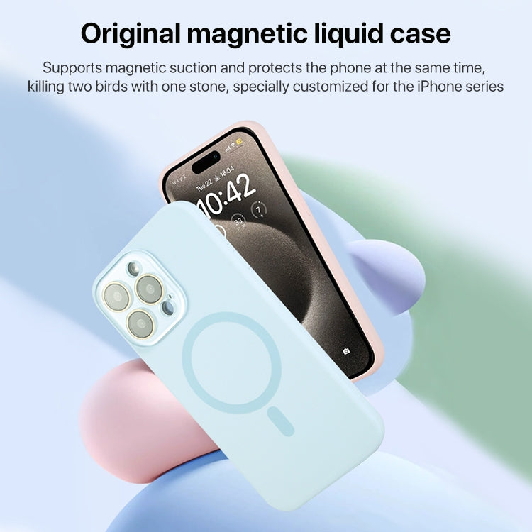 Liquid Silicone MagSafe Full Coverage Phone Case with Lens Film, For iPhone 13, For iPhone 12, For iPhone 12 Pro Max, For iPhone 12 Pro
