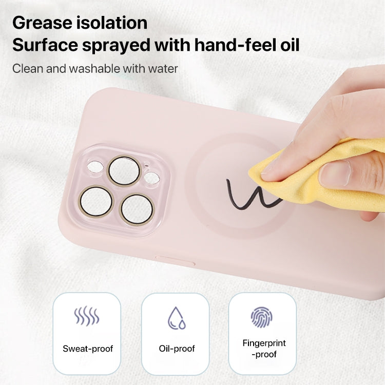 Liquid Silicone MagSafe Full Coverage Phone Case with Lens Film, For iPhone 16 Pro Max, For iPhone 16 Pro, For iPhone 16, For iPhone 15 Pro Max