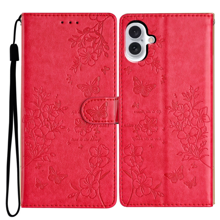 Butterflies and Flowers Leather Phone Case, For iPhone 16, For iPhone 15 Pro Max, For iPhone 15 Pro, For iPhone 15 Plus