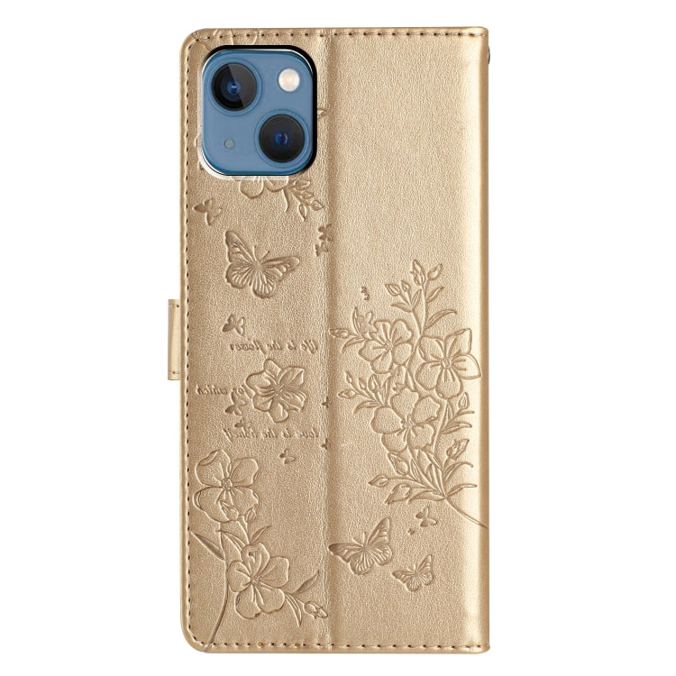 Butterflies and Flowers Leather Phone Case, For iPhone 14 Pro Max, For iPhone SE 2022 / SE 2020, For iPhone 13 Pro Max, For iPhone 13 Pro