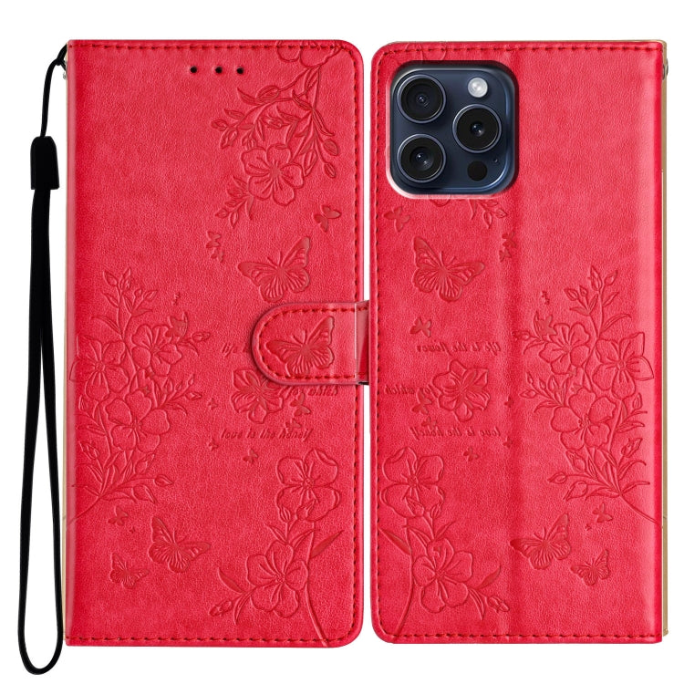 Butterflies and Flowers Leather Phone Case, For iPhone 14 Pro Max, For iPhone SE 2022 / SE 2020, For iPhone 13 Pro Max, For iPhone 13 Pro