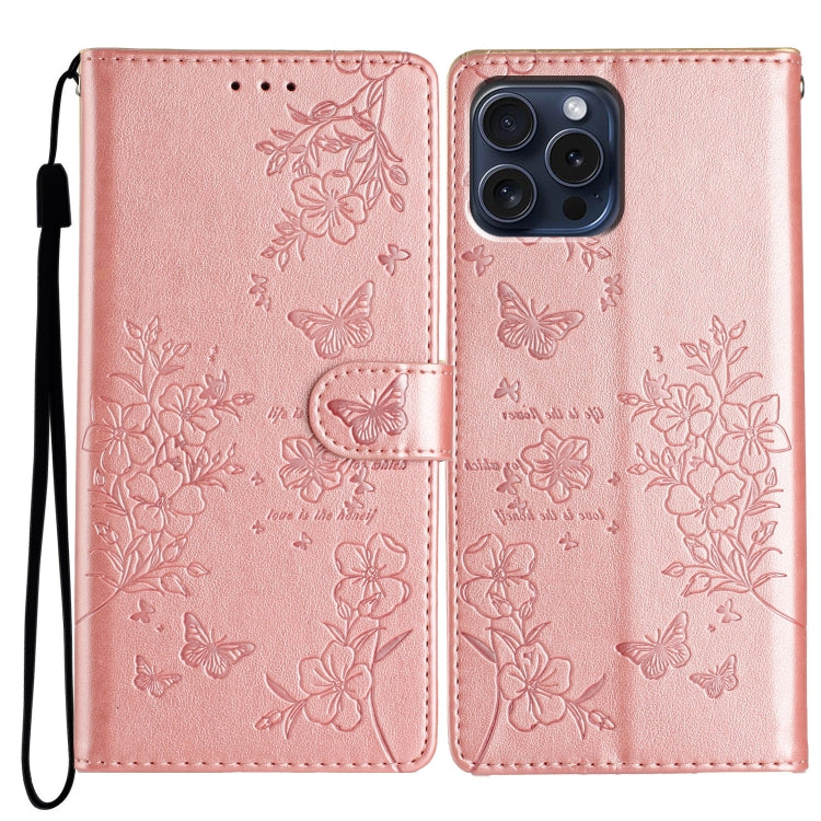 Butterflies and Flowers Leather Phone Case, For iPhone 14 Pro Max, For iPhone SE 2022 / SE 2020, For iPhone 13 Pro Max, For iPhone 13 Pro