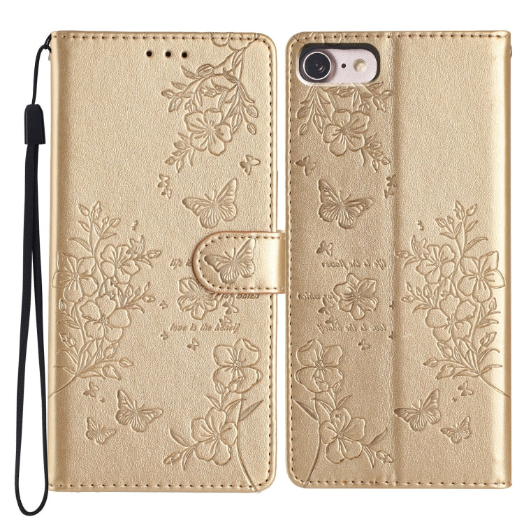 Butterflies and Flowers Leather Phone Case, For iPhone 14 Pro Max, For iPhone SE 2022 / SE 2020, For iPhone 13 Pro Max, For iPhone 13 Pro