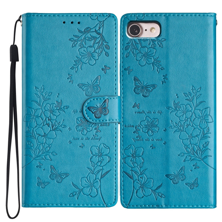 Butterflies and Flowers Leather Phone Case, For iPhone 14 Pro Max, For iPhone SE 2022 / SE 2020, For iPhone 13 Pro Max, For iPhone 13 Pro