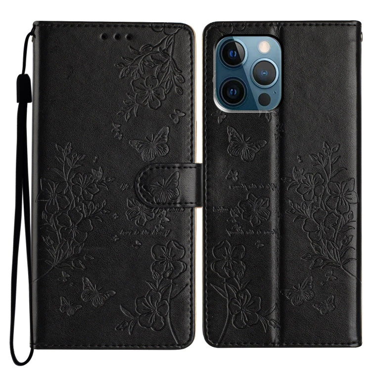 Butterflies and Flowers Leather Phone Case, For iPhone 12 mini, For iPhone 11 Pro Max, For iPhone 11, For iPhone 11 Pro