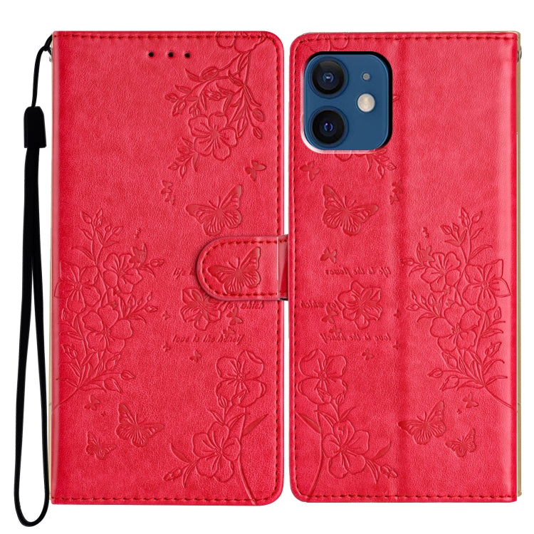 Butterflies and Flowers Leather Phone Case, For iPhone 12 mini, For iPhone 11 Pro Max, For iPhone 11, For iPhone 11 Pro