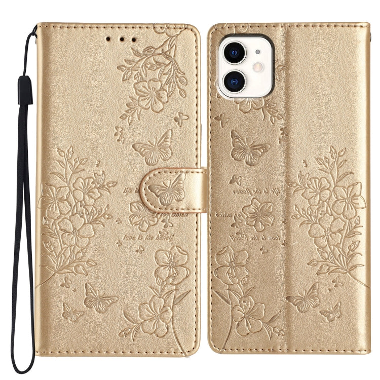 Butterflies and Flowers Leather Phone Case, For iPhone XS / X, For iPhone XR, For iPhone XS Max, For iPhone 8 Plus / 7 Plus