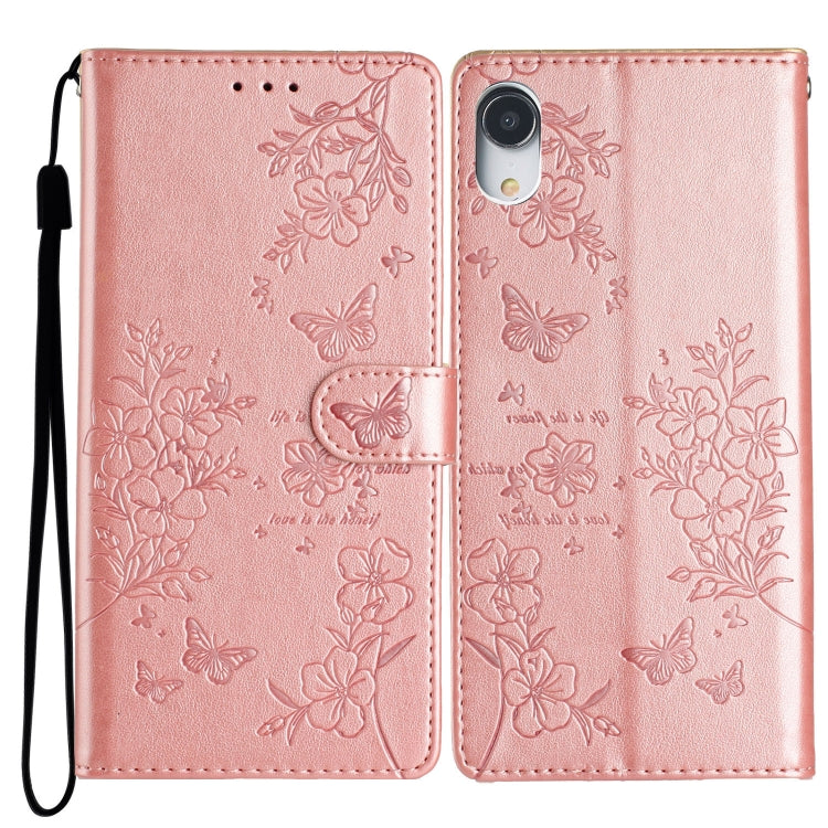 Butterflies and Flowers Leather Phone Case, For iPhone XS / X, For iPhone XR, For iPhone XS Max, For iPhone 8 Plus / 7 Plus