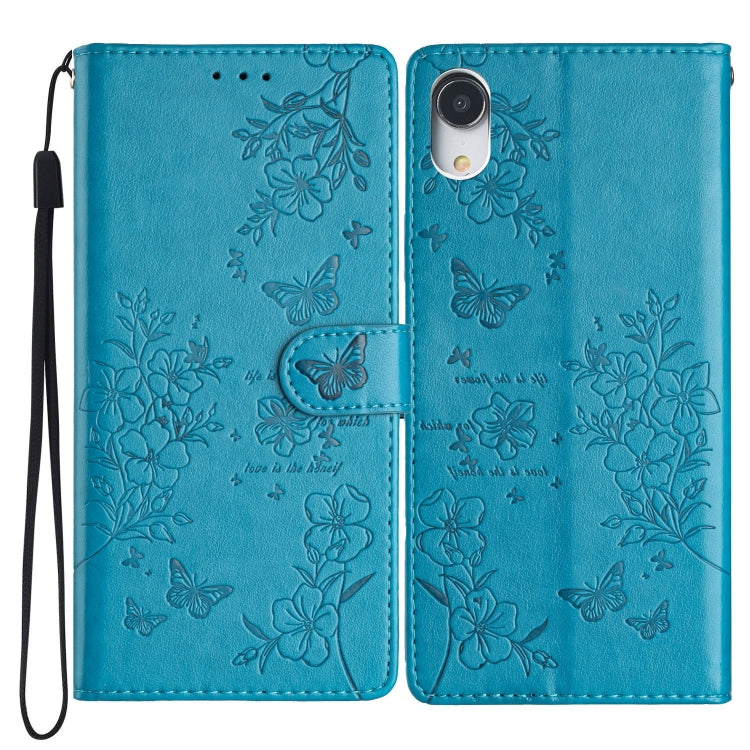 Butterflies and Flowers Leather Phone Case, For iPhone XS / X, For iPhone XR, For iPhone XS Max, For iPhone 8 Plus / 7 Plus